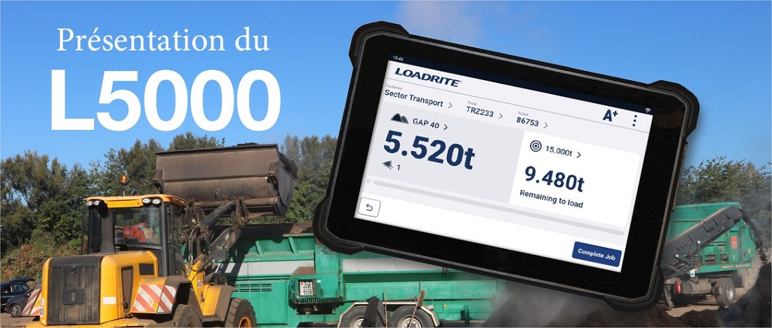 LOADRITE L5000 - Présentation du système de pesage embarqué tactile pour chargeuse