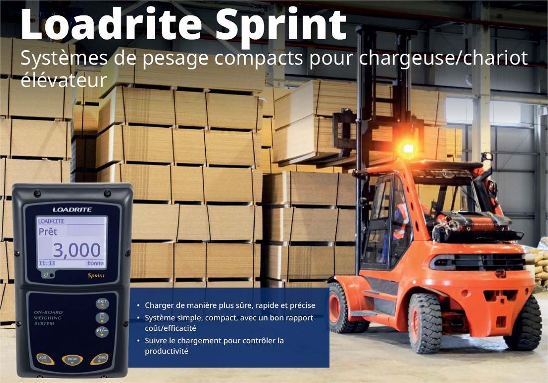 LOADRITE SPRINT - Système de pesage compact pour chariot élévateur